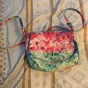 Pink Victoria Secret Purse Floral Used Good Cond.